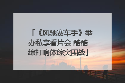 《风驰赛车手》举办私享看片会 酷酷综打响体综突围战