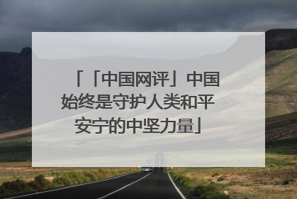 「中国网评」中国始终是守护人类和平安宁的中坚力量