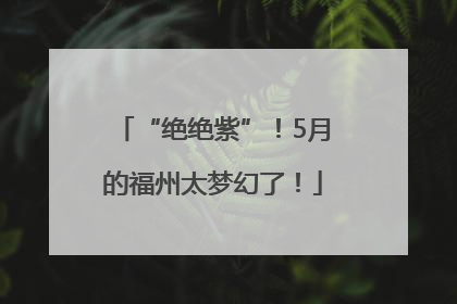 “绝绝紫”！5月的福州太梦幻了！