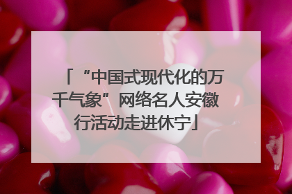 “中国式现代化的万千气象”网络名人安徽行活动走进休宁
