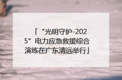 “光明守护-2025”电力应急救援综合演练在广东清远举行
