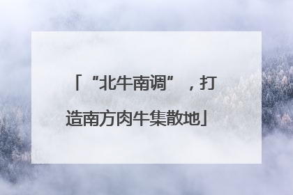 “北牛南调”，打造南方肉牛集散地