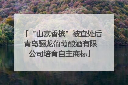 “山寨香槟”被查处后 青岛骊龙葡萄酿酒有限公司培育自主商标