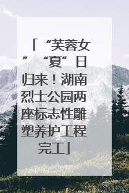 “芙蓉女”“夏”日归来！湖南烈士公园两座标志性雕塑养护工程完工