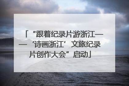 “跟着纪录片游浙江——‘诗画浙江’文旅纪录片创作大会”启动