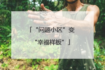 “问题小区”变“幸福样板”