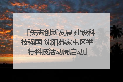 矢志创新发展 建设科技强国 沈阳苏家屯区举行科技活动周启动
