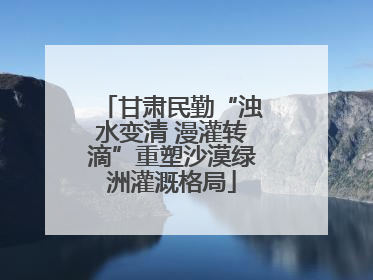 甘肃民勤“浊水变清 漫灌转滴”重塑沙漠绿洲灌溉格局