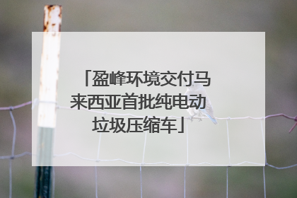 盈峰环境交付马来西亚首批纯电动垃圾压缩车