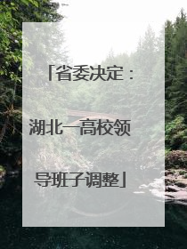 省委决定：湖北一高校领导班子调整