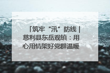 筑牢“汛”防线｜慈利县东岳观镇：用心用情架好党群温暖悠长的“连心桥”
