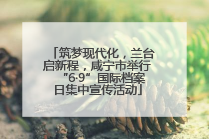 筑梦现代化，兰台启新程，咸宁市举行“6·9”国际档案日集中宣传活动