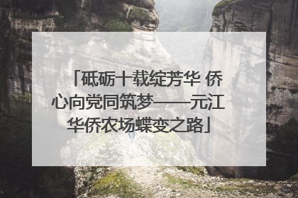 砥砺十载绽芳华 侨心向党同筑梦——元江华侨农场蝶变之路