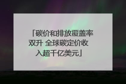 碳价和排放覆盖率双升 全球碳定价收入超千亿美元