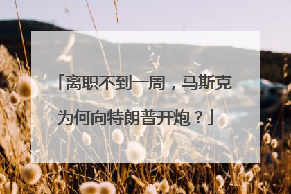 离职不到一周，马斯克为何向特朗普开炮？