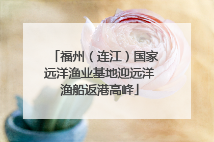 福州（连江）国家远洋渔业基地迎远洋渔船返港高峰