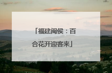 福建闽侯：百合花开迎客来