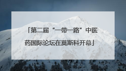 第二届“一带一路”中医药国际论坛在莫斯科开幕