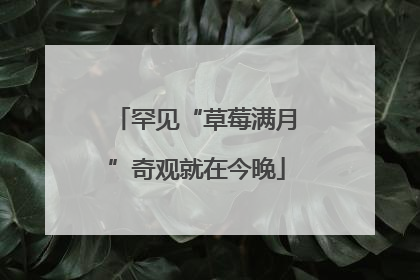 罕见“草莓满月”奇观就在今晚