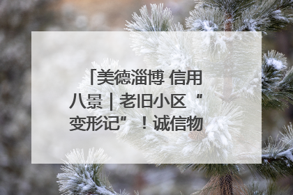 美德淄博 信用八景｜老旧小区“变形记”！诚信物业焐热居民心窝