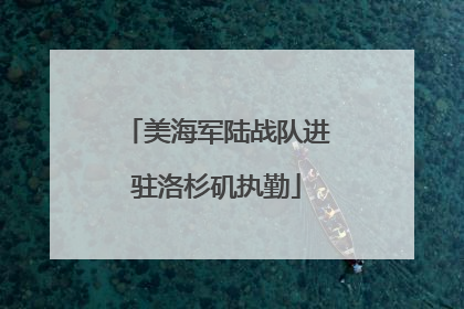 美海军陆战队进驻洛杉矶执勤