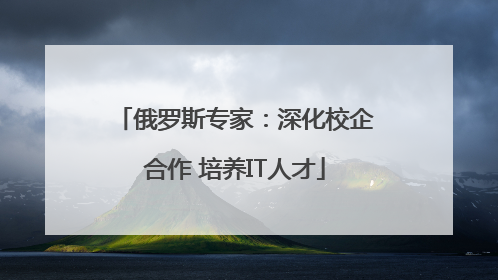 俄罗斯专家：深化校企合作 培养IT人才