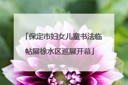 保定市妇女儿童书法临帖展徐水区巡展开幕