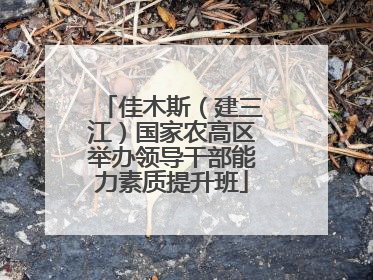 佳木斯（建三江）国家农高区举办领导干部能力素质提升班