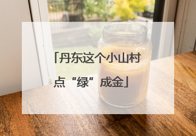 丹东这个小山村点“绿”成金
