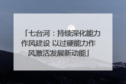 七台河：持续深化能力作风建设 以过硬能力作风激活发展新动能