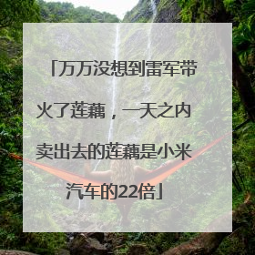 万万没想到雷军带火了莲藕，一天之内卖出去的莲藕是小米汽车的22倍