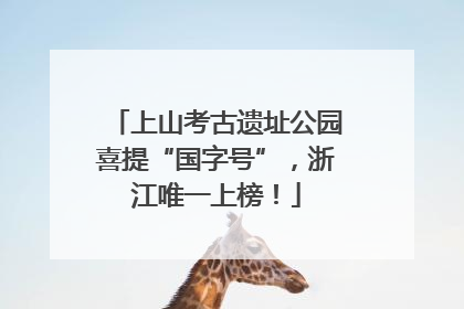 上山考古遗址公园喜提“国字号”，浙江唯一上榜！