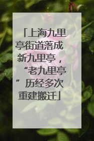 上海九里亭街道落成新九里亭，“老九里亭”历经多次重建搬迁