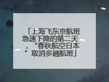 上海飞东京航班急速下降的第二天，“春秋航空日本”取消多趟航班