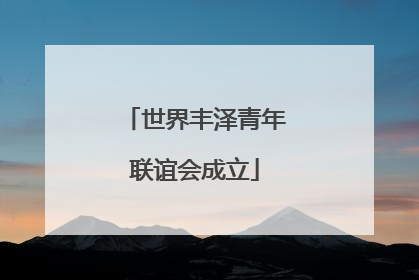 世界丰泽青年联谊会成立
