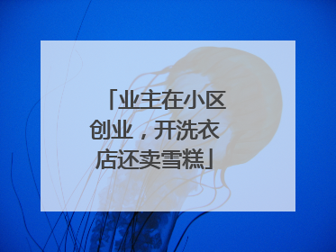 业主在小区创业，开洗衣店还卖雪糕