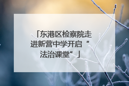 东港区检察院走进新营中学开启“法治课堂”