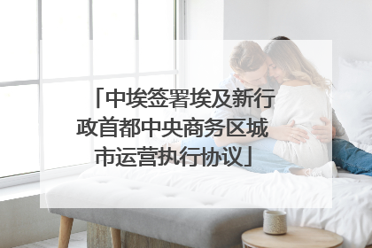 中埃签署埃及新行政首都中央商务区城市运营执行协议