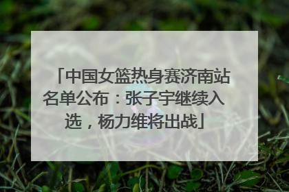 中国女篮热身赛济南站名单公布：张子宇继续入选，杨力维将出战