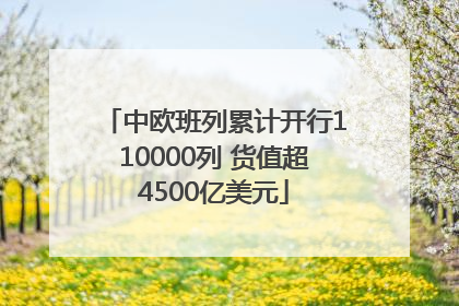中欧班列累计开行110000列 货值超4500亿美元