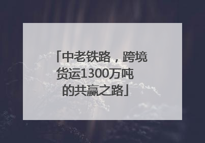 中老铁路，跨境货运1300万吨的共赢之路