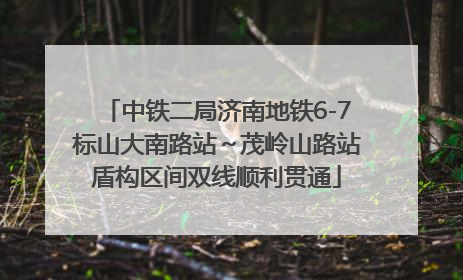 中铁二局济南地铁6-7标山大南路站～茂岭山路站盾构区间双线顺利贯通