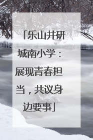 乐山井研城南小学：展现青春担当，共议身边要事