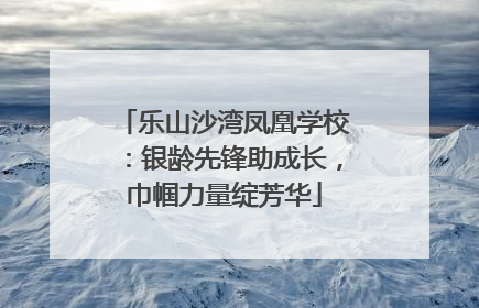 乐山沙湾凤凰学校：银龄先锋助成长，巾帼力量绽芳华