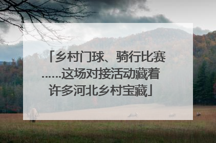 乡村门球、骑行比赛……这场对接活动藏着许多河北乡村宝藏