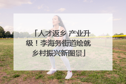人才返乡 产业升级！李海务街道绘就乡村振兴新图景