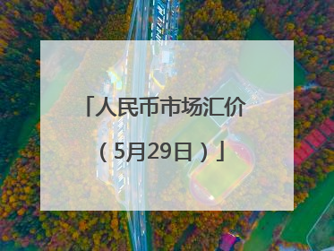 人民币市场汇价（5月29日）