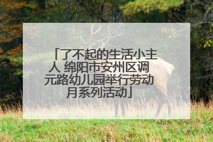 了不起的生活小主人 绵阳市安州区调元路幼儿园举行劳动月系列活动