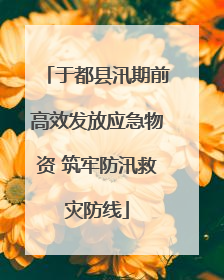 于都县汛期前高效发放应急物资 筑牢防汛救灾防线