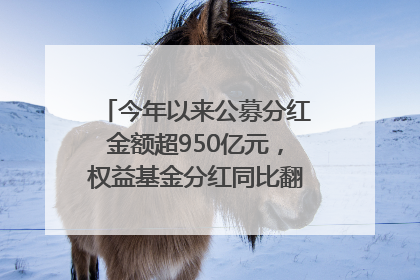 今年以来公募分红金额超950亿元，权益基金分红同比翻倍｜招财猫